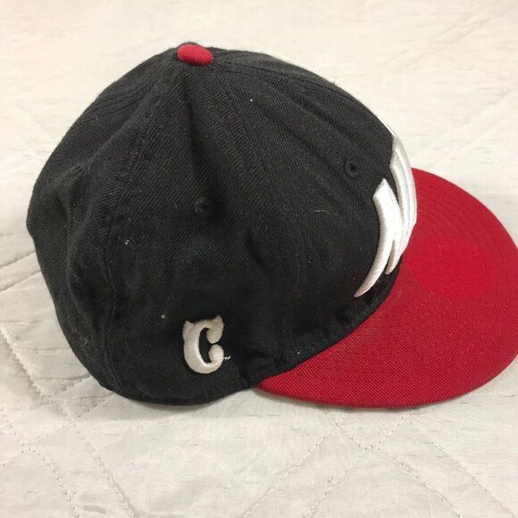 NICE 9Fifty red and black New Era snapback hat size 7 5/8 - Picture 3 of 6